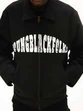 Load image into Gallery viewer, YOUNGBLACKFOLKS Work Jacket Black