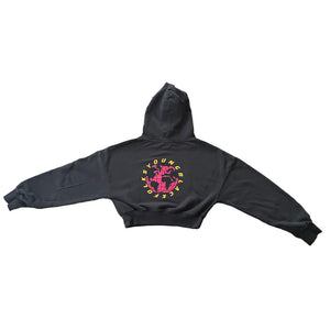 YOUNGBLACKFOLKS STARS CROP HOODIE