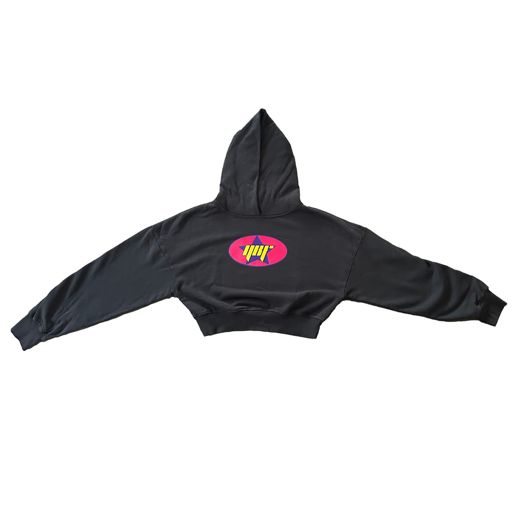YOUNGBLACKFOLKS STARS CROP HOODIE