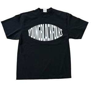 YOUNGBLACKFOLKS TEE Black